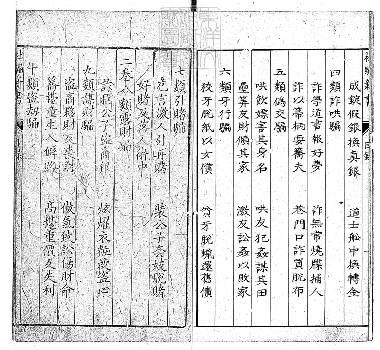 851 鼎刻江湖歷覽杜騙新書四卷　明刊本