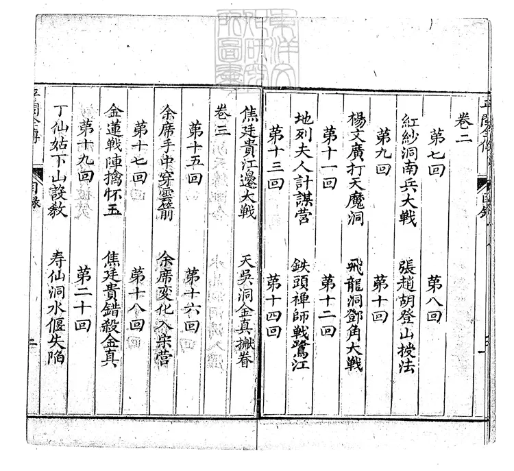 868 新刻平閩全傳五十二回　道光中刊本