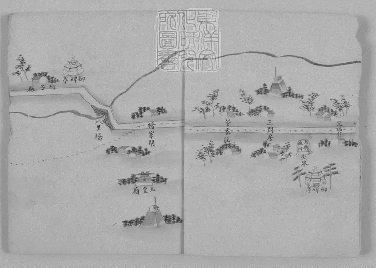 108 東陵路程圖式一卷　鈔本